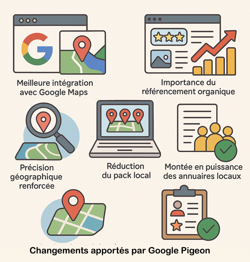 Changements apportés par Google Pigeon