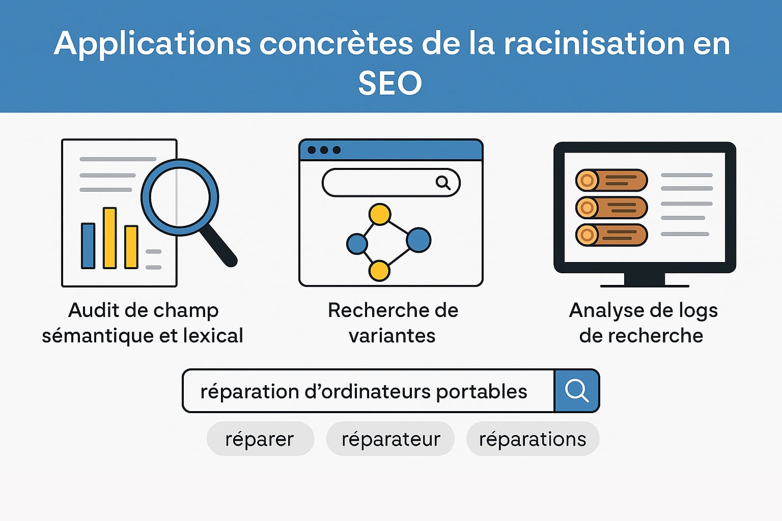 application racinisation seo