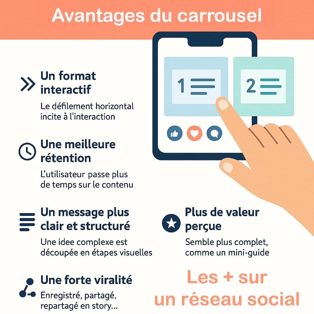avantages carrouseel reseau social