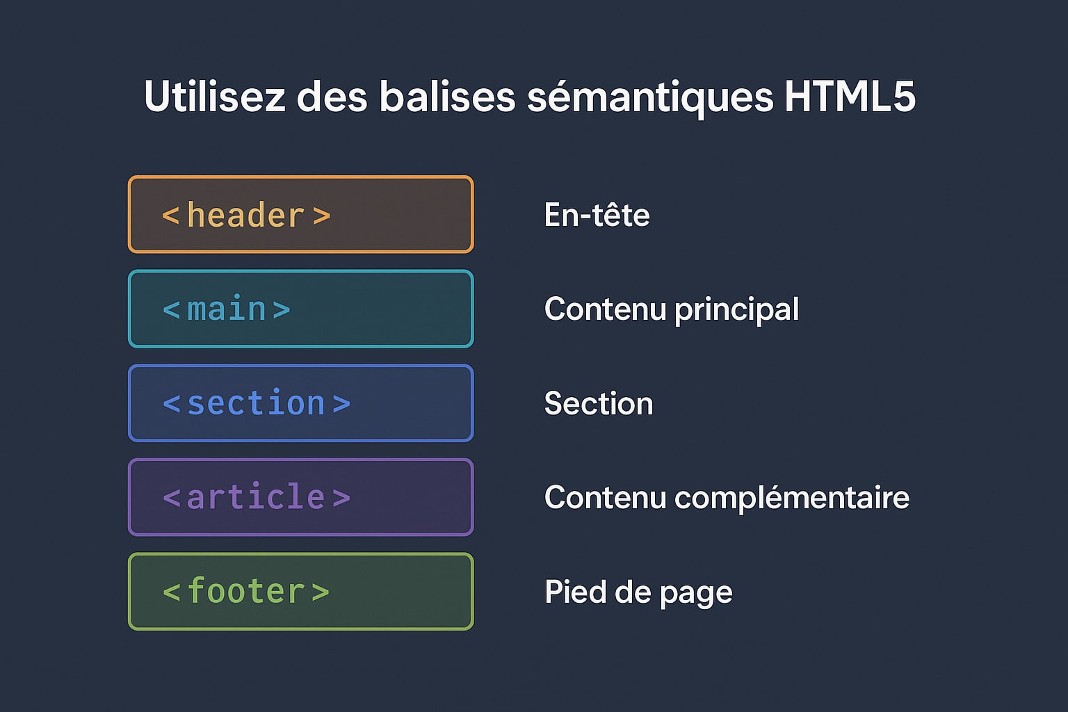 balises semantiques html 5