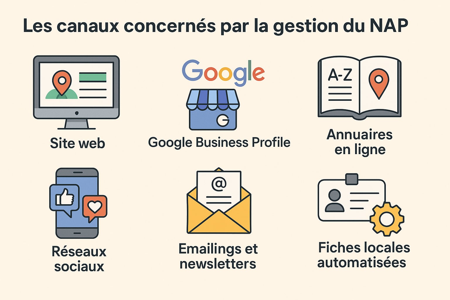 canaux concernés par la gestion nap