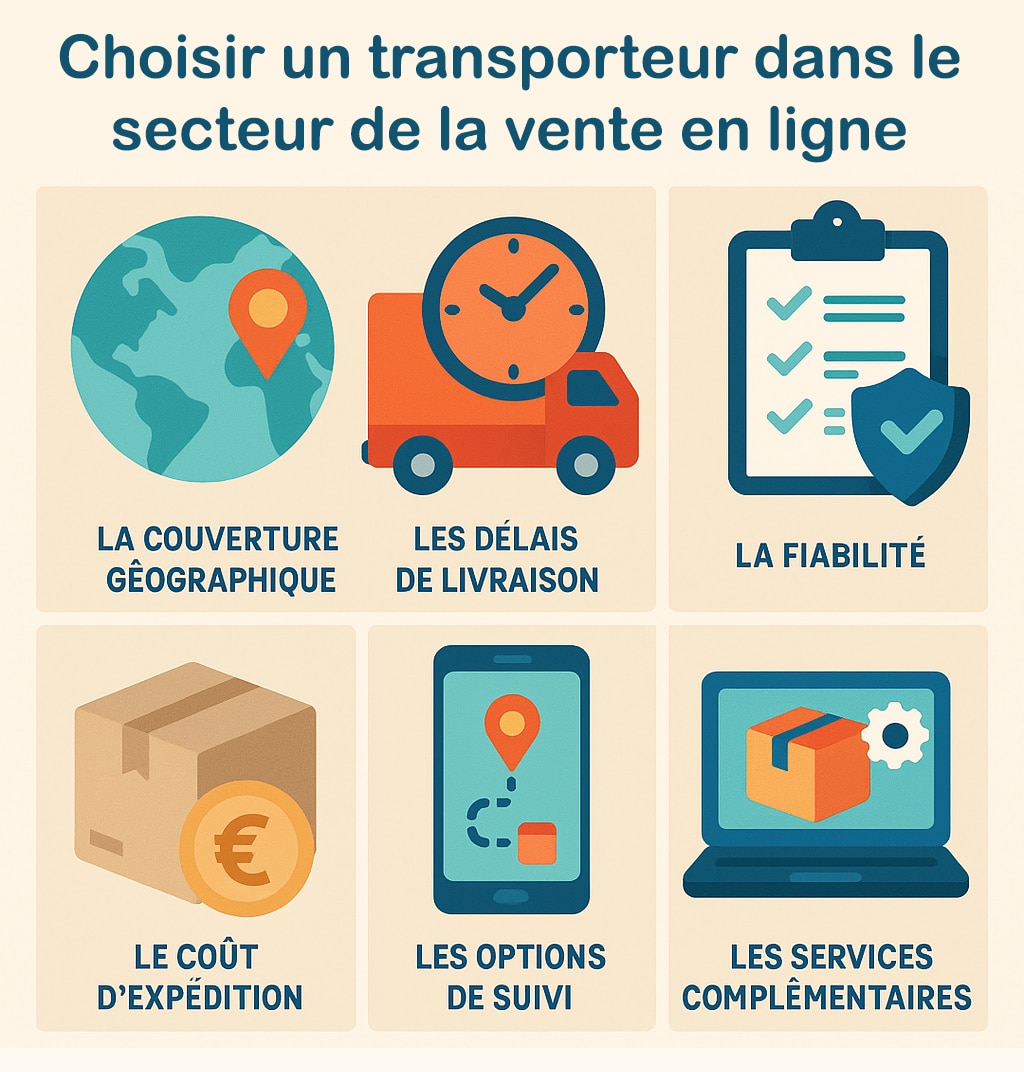 choisir transporteur vente en ligne