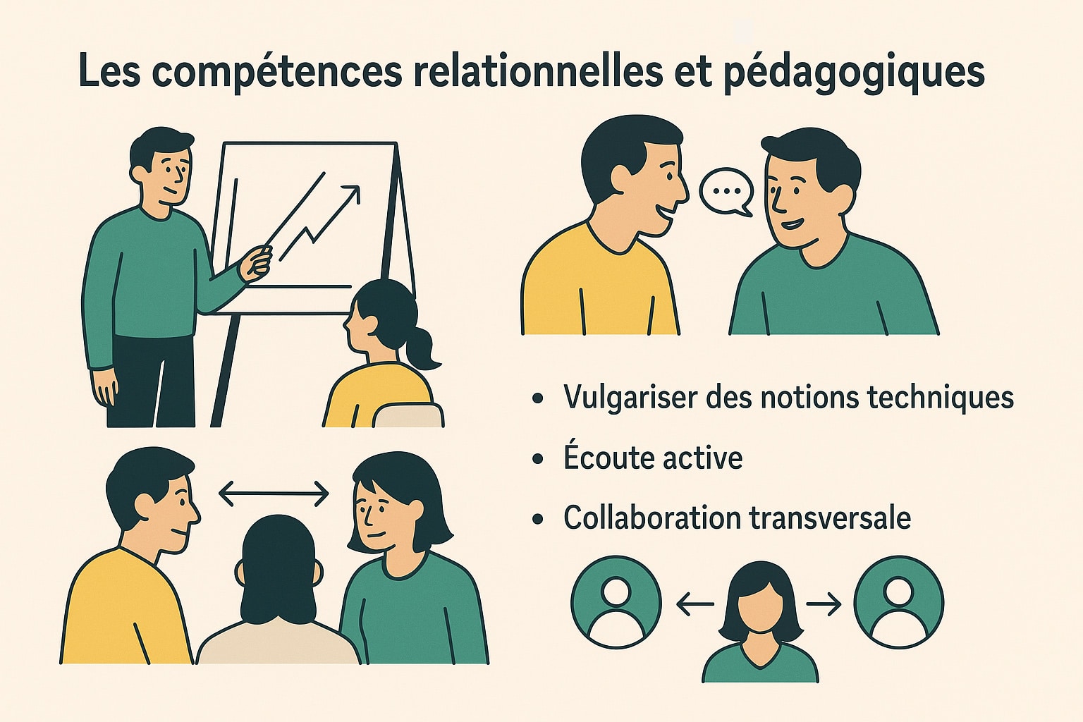 competences relationnels et pedagogiques seo experimenté