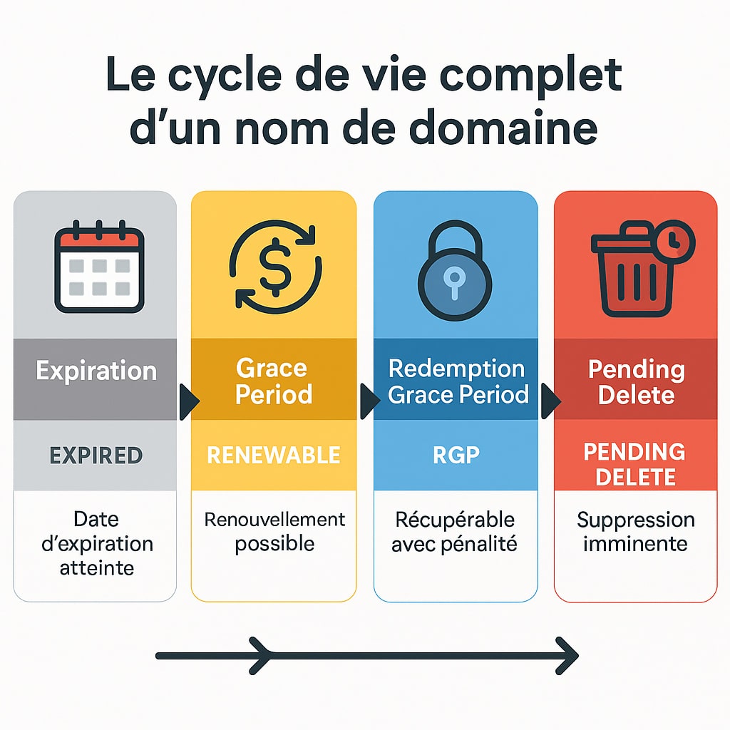 cycle de vie nom de domaine