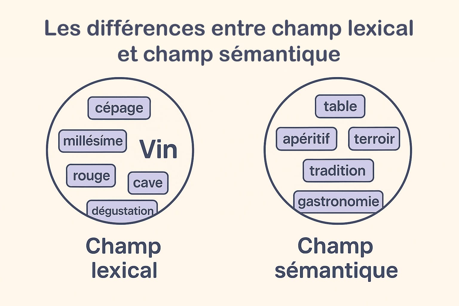 difference champ lexical et champ semantique