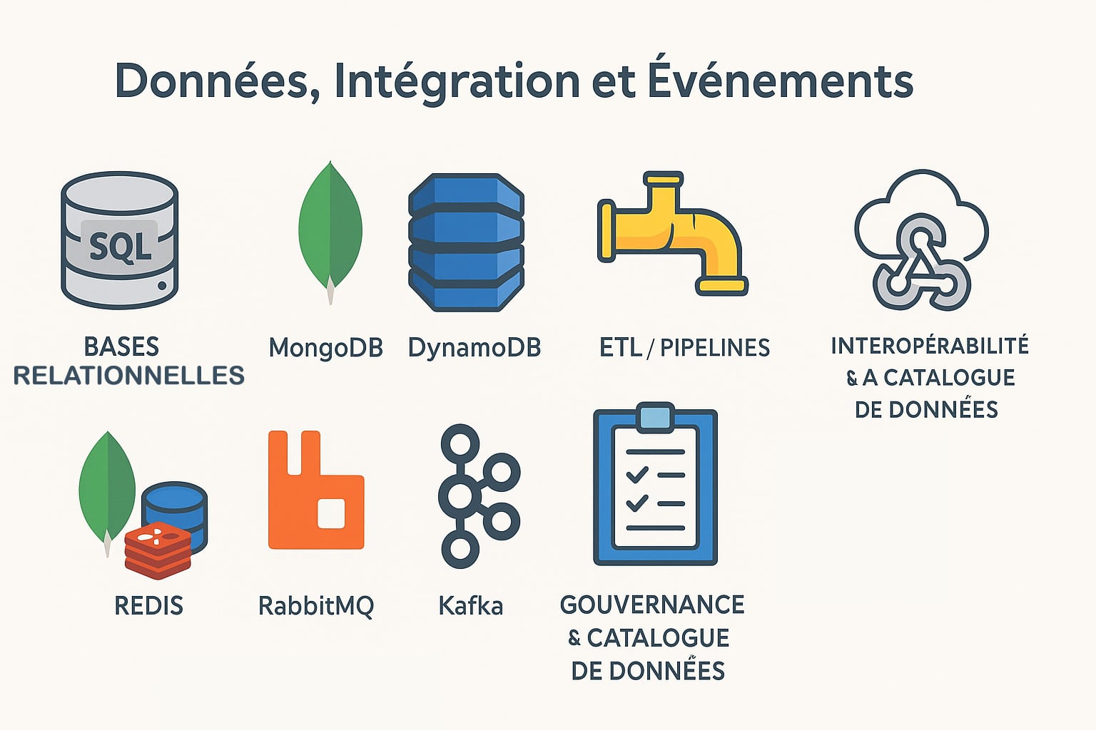 donnees integration evenement application metier