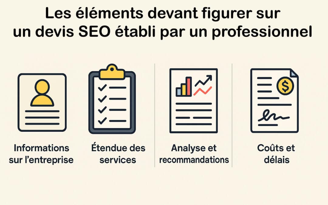 Quels éléments doivent figurer sur un devis SEO professionnel ?