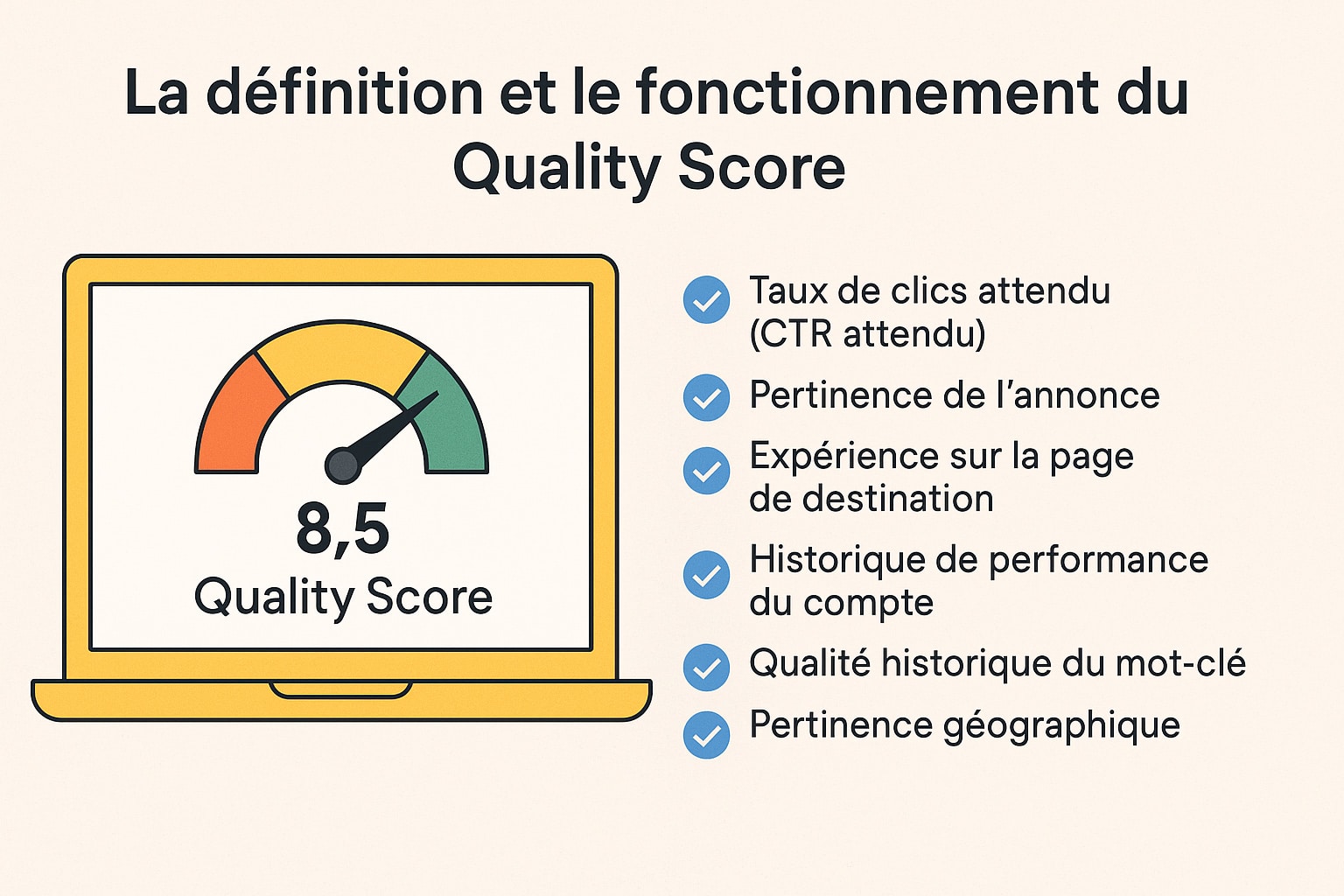 fonctionnement quality score google Ads