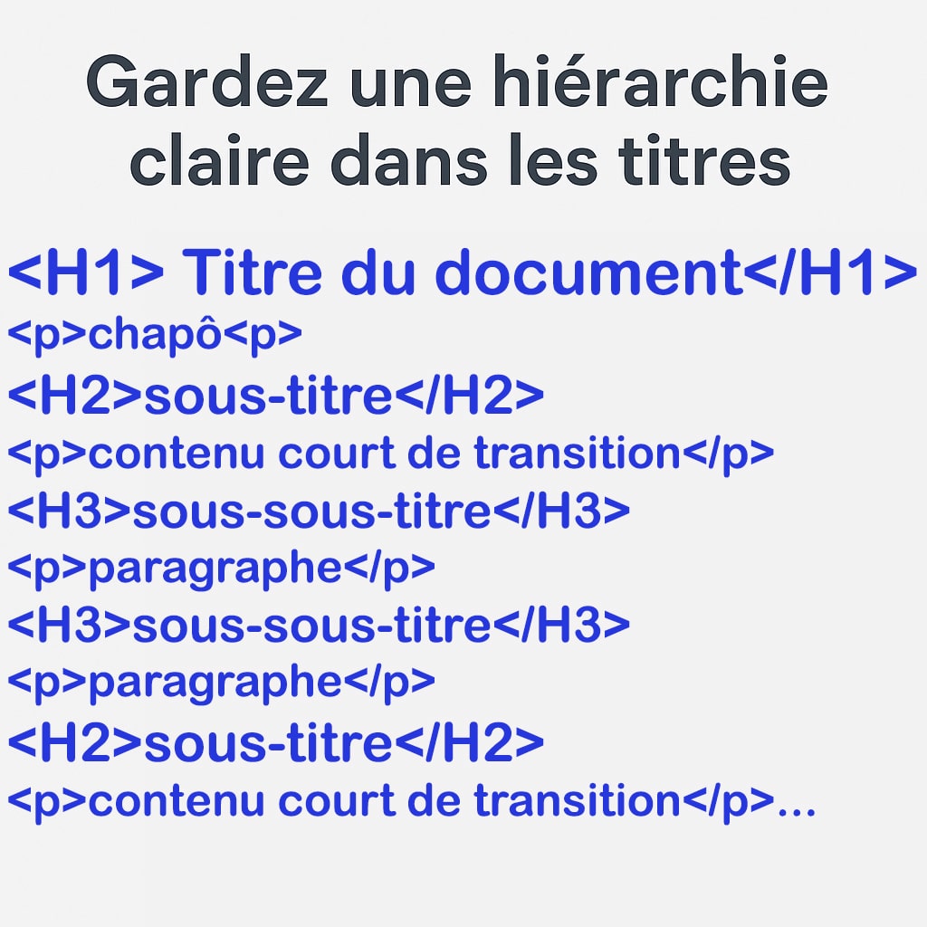 hierarchie des titres html