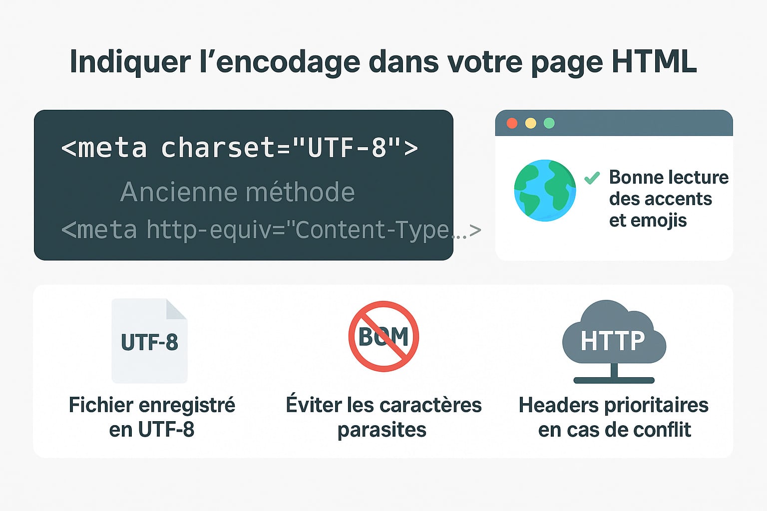 indiquer encodage page html