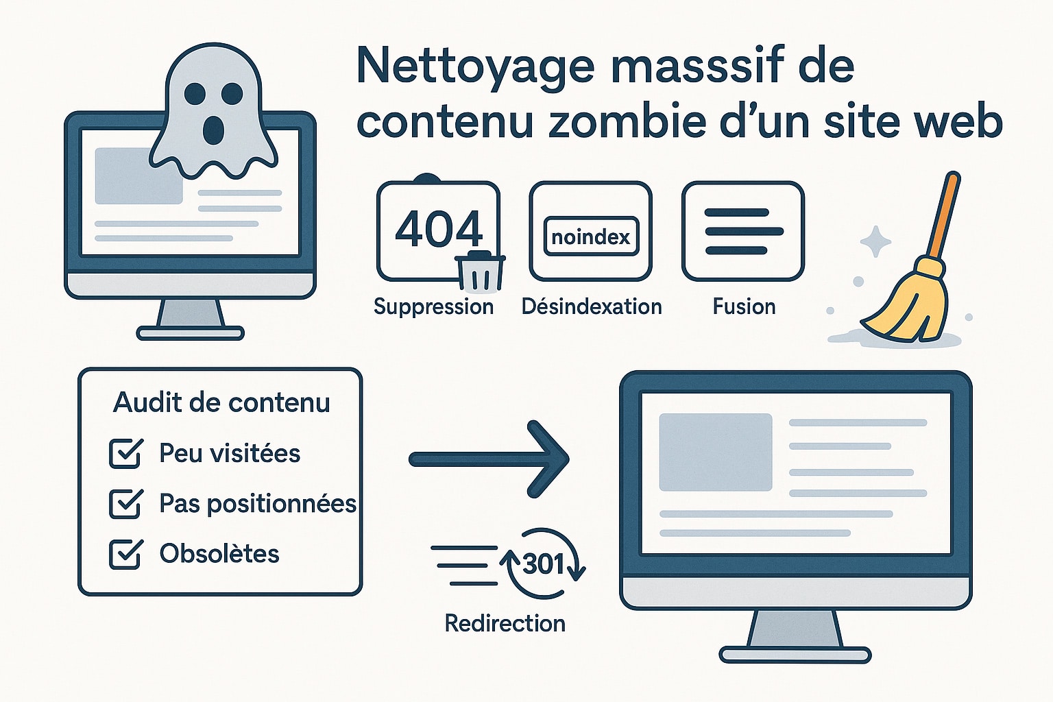nettoyage pages zombies site Internet