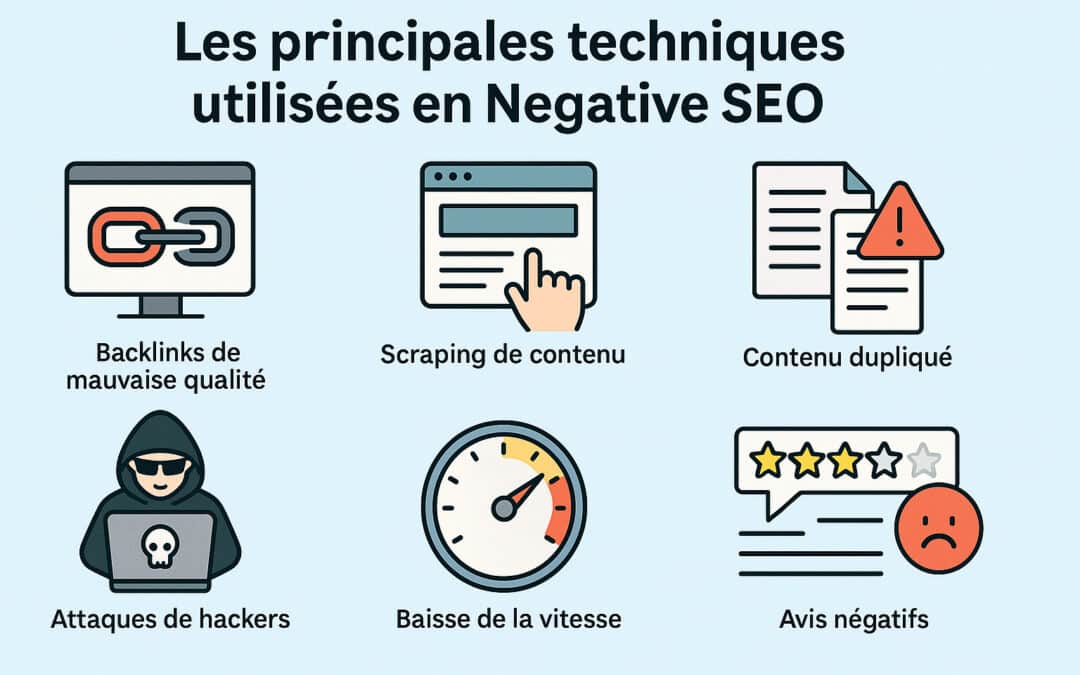 Les principales techniques utilisées en Negative SEO (référencement naturel)
