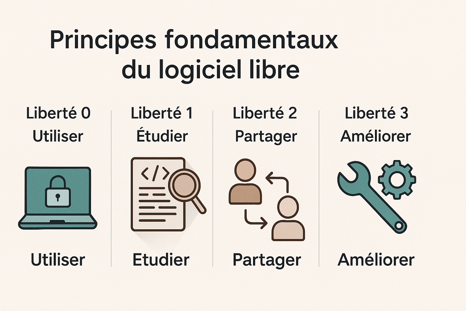 principes fondamentaux logiciel libre
