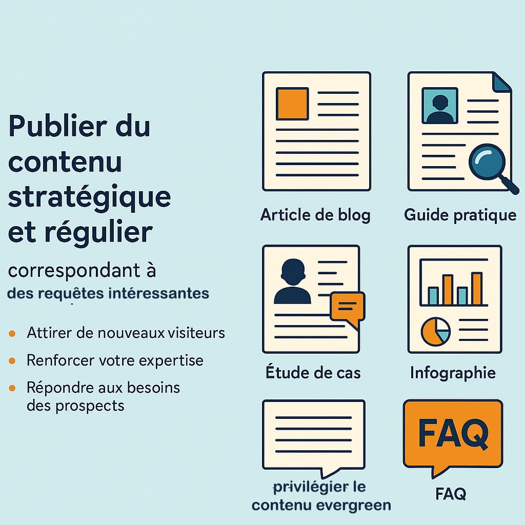 publier du contenu strategique pour sa visibilité sur Google 