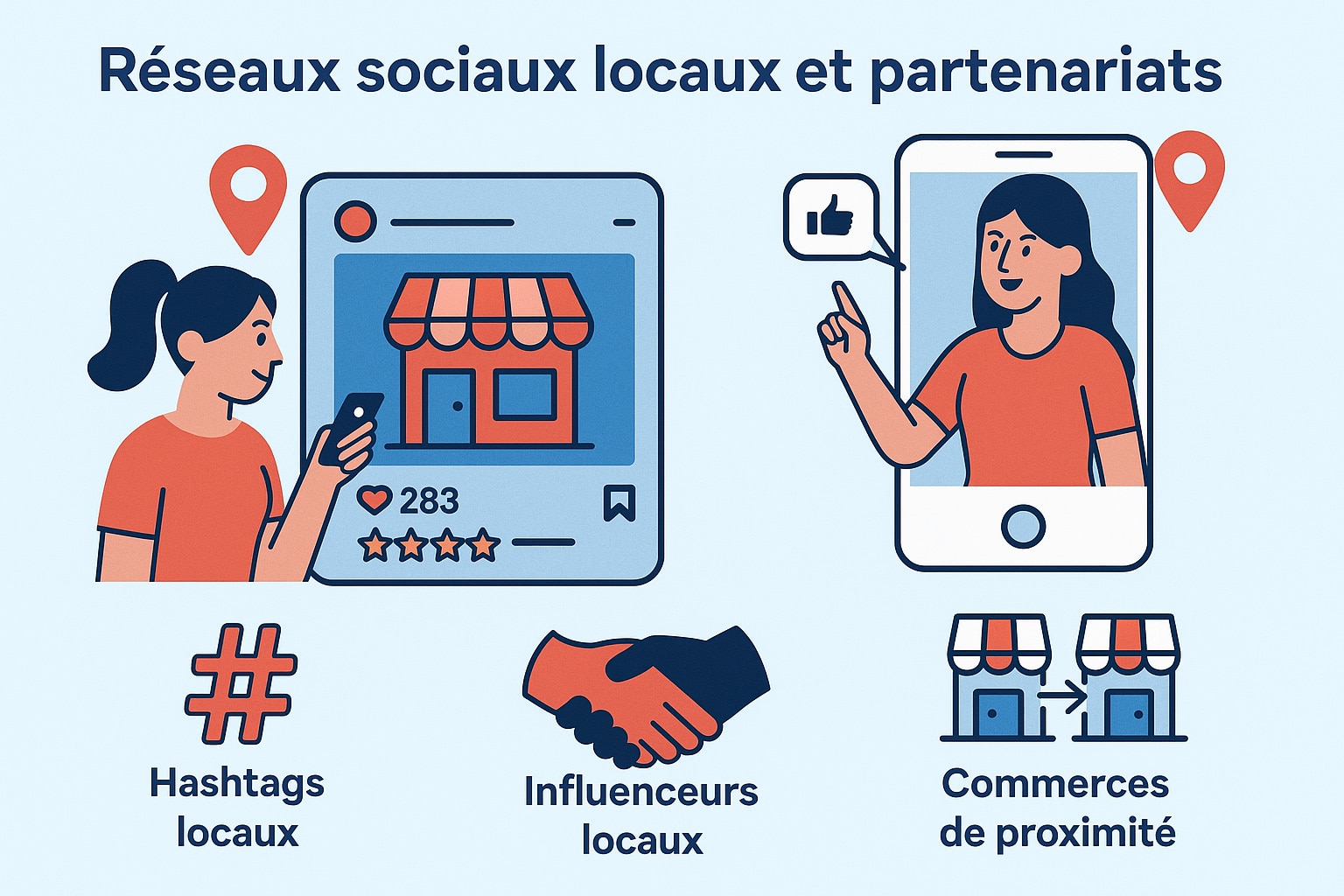 reseaux sociaux locaux et partenariats