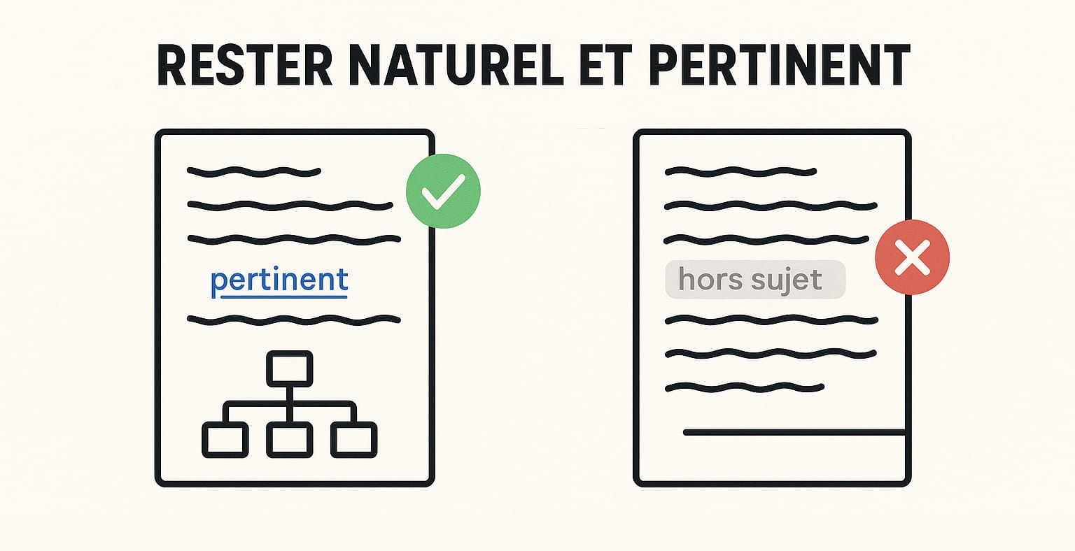 rester naturel et pertinent dans le lien seo