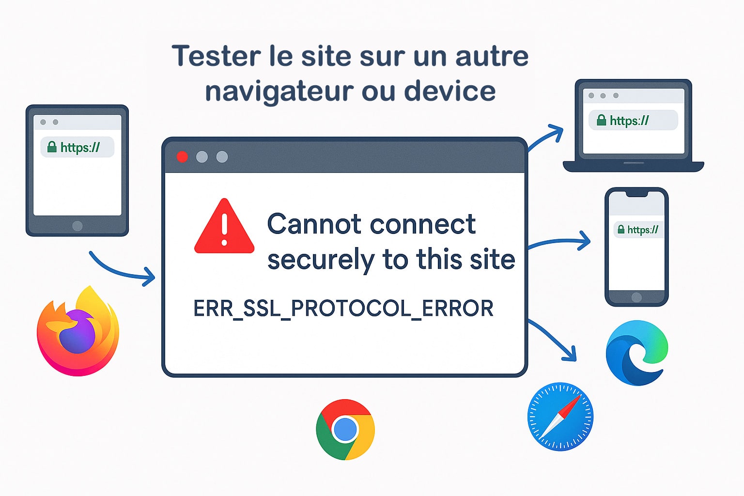 tester le site sur un autre navigateur