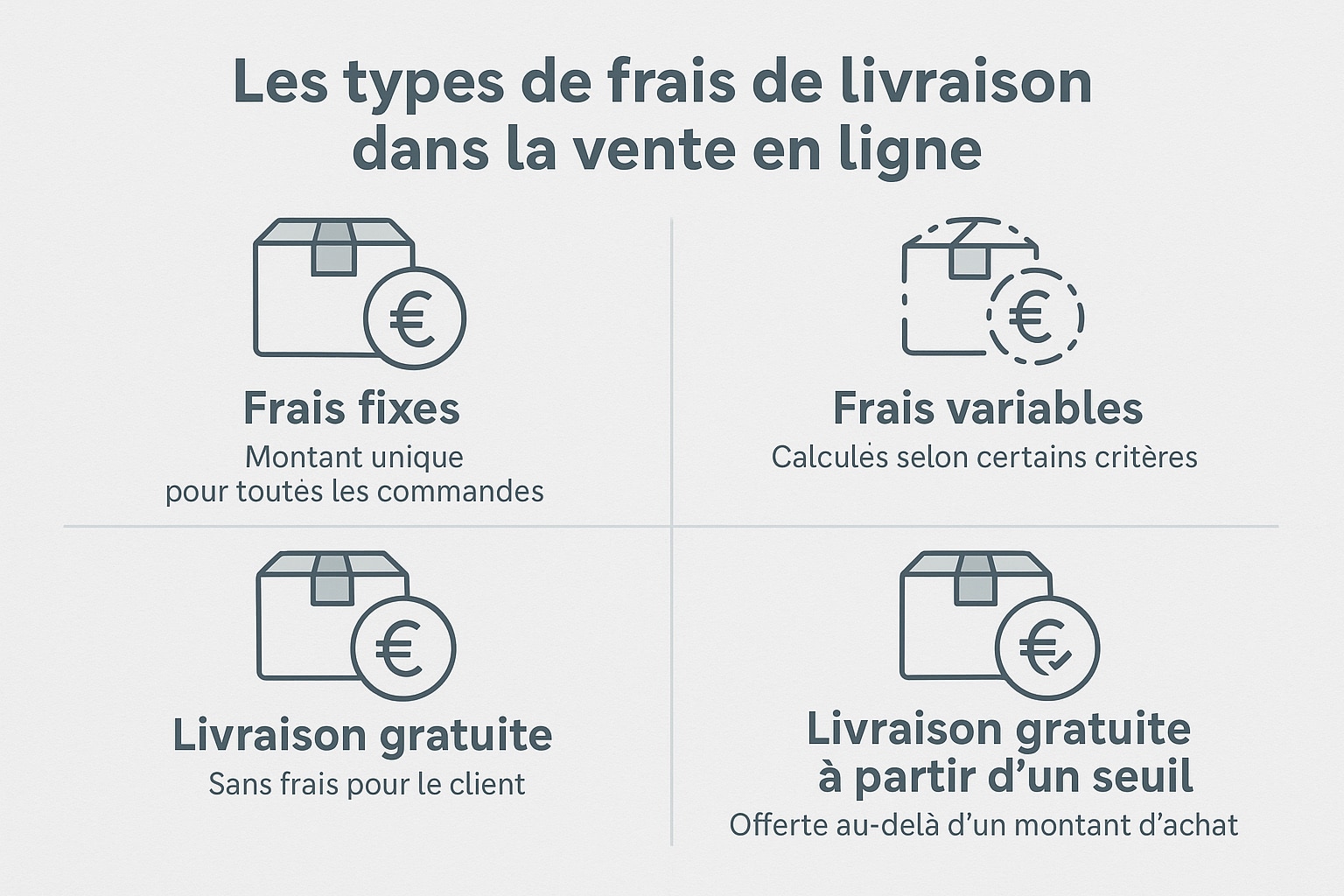 types de frais de livraison e commerce