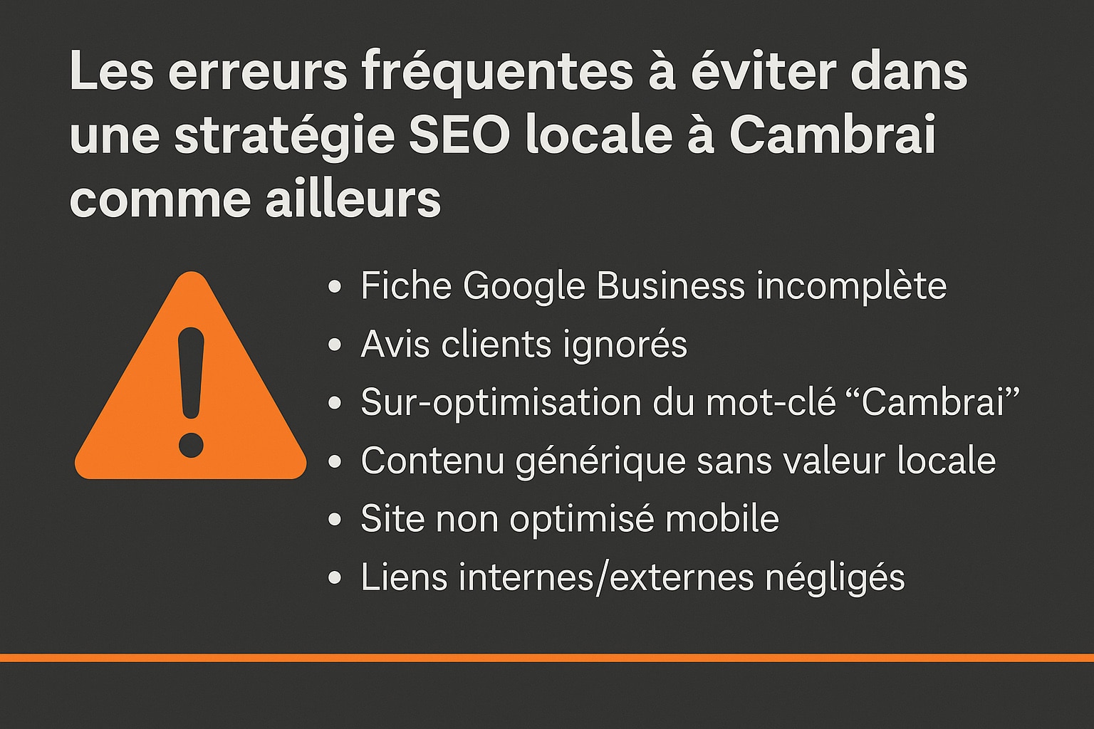 erreurs frequentes seo local a cambrai dans le nord