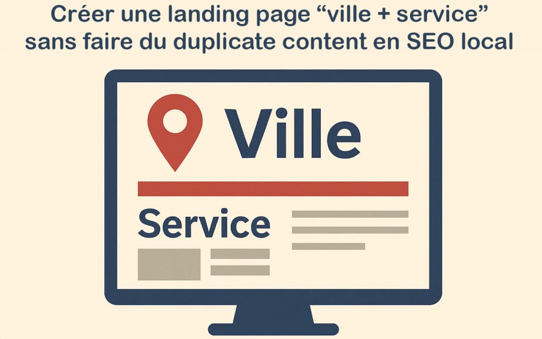 Créer une landing page “ville + service” sans faire du duplicate content en SEO local