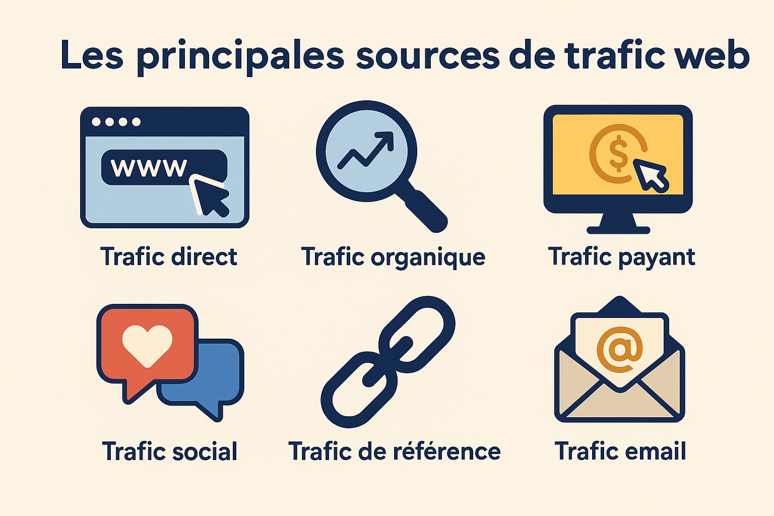 principales sources de trafic web