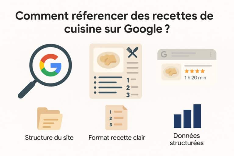referencement blog recettes Google