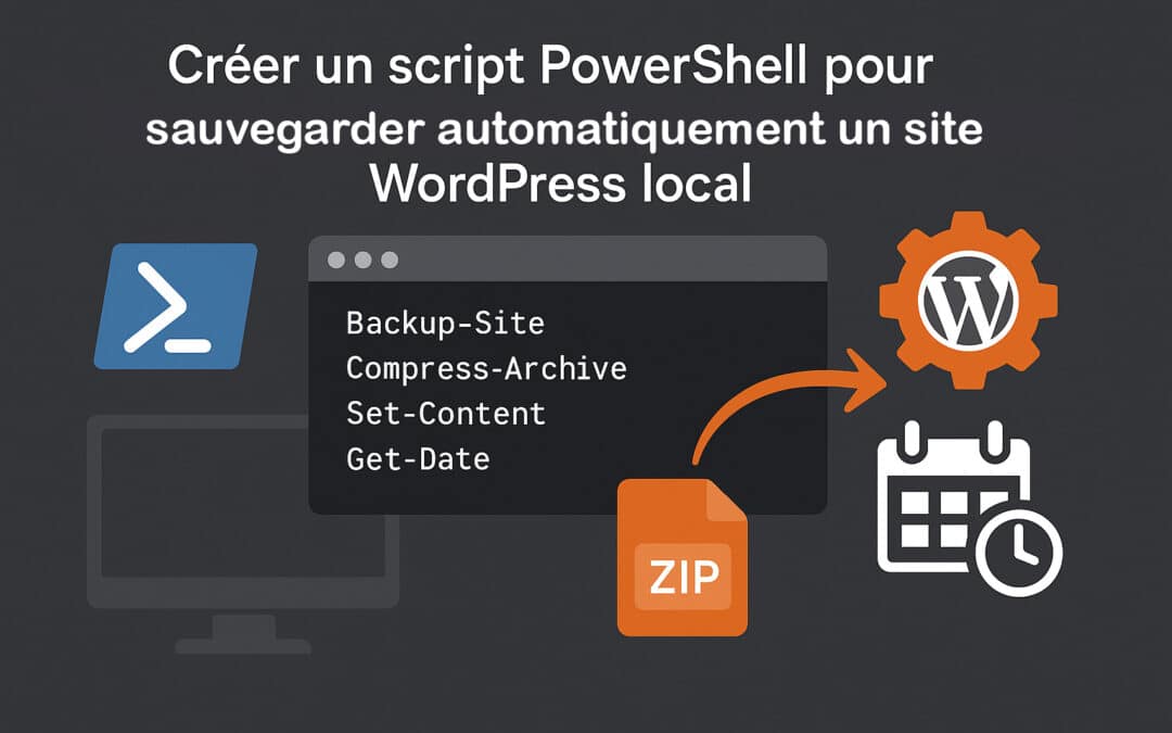 Créer un script PowerShell pour sauvegarder automatiquement un site WordPress hébergé localement