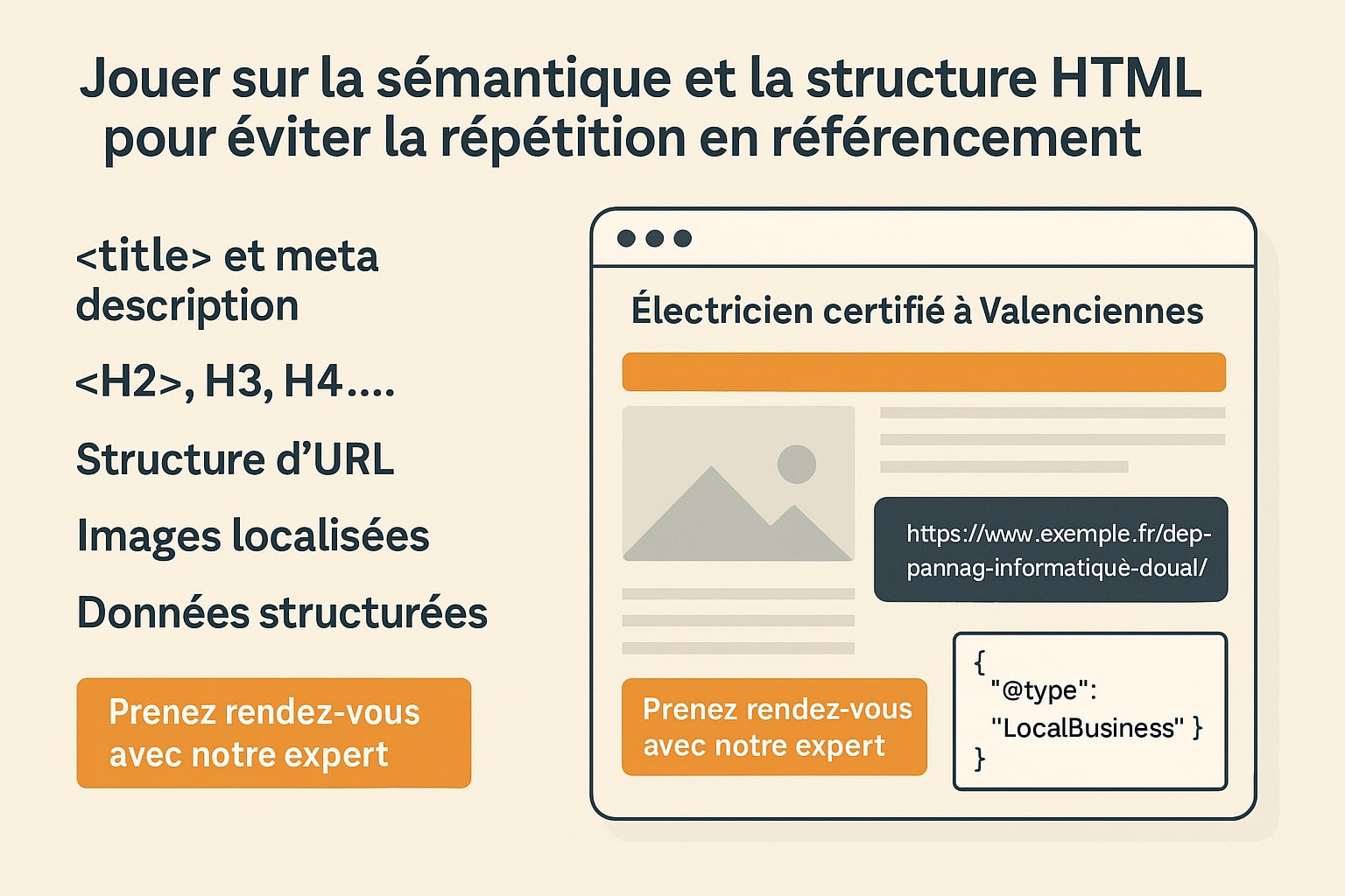 semantique et html duplicate content seo local