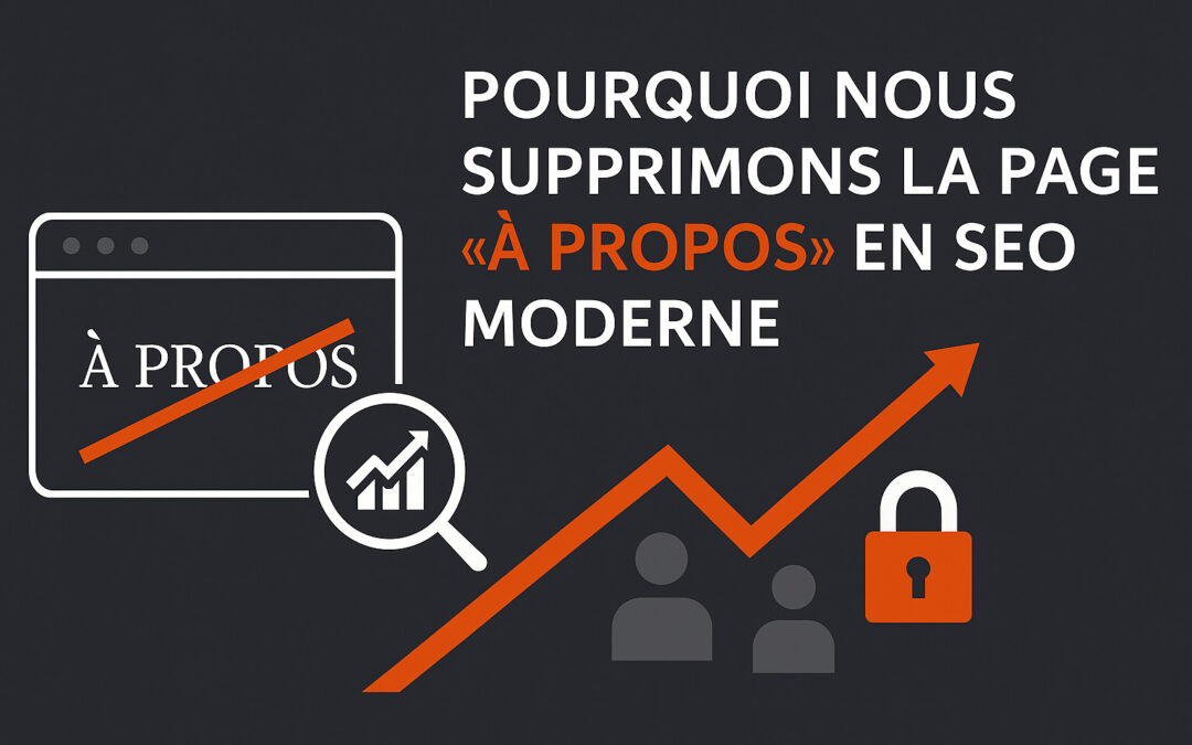 Pourquoi nous supprimons la page « À propos » en SEO moderne