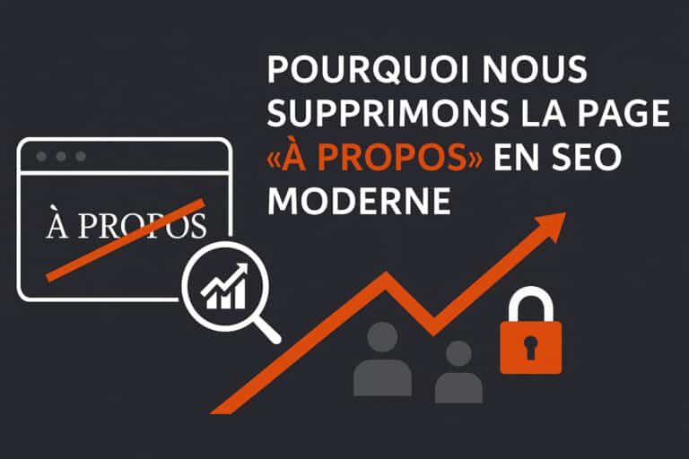 suppression page a propos seo