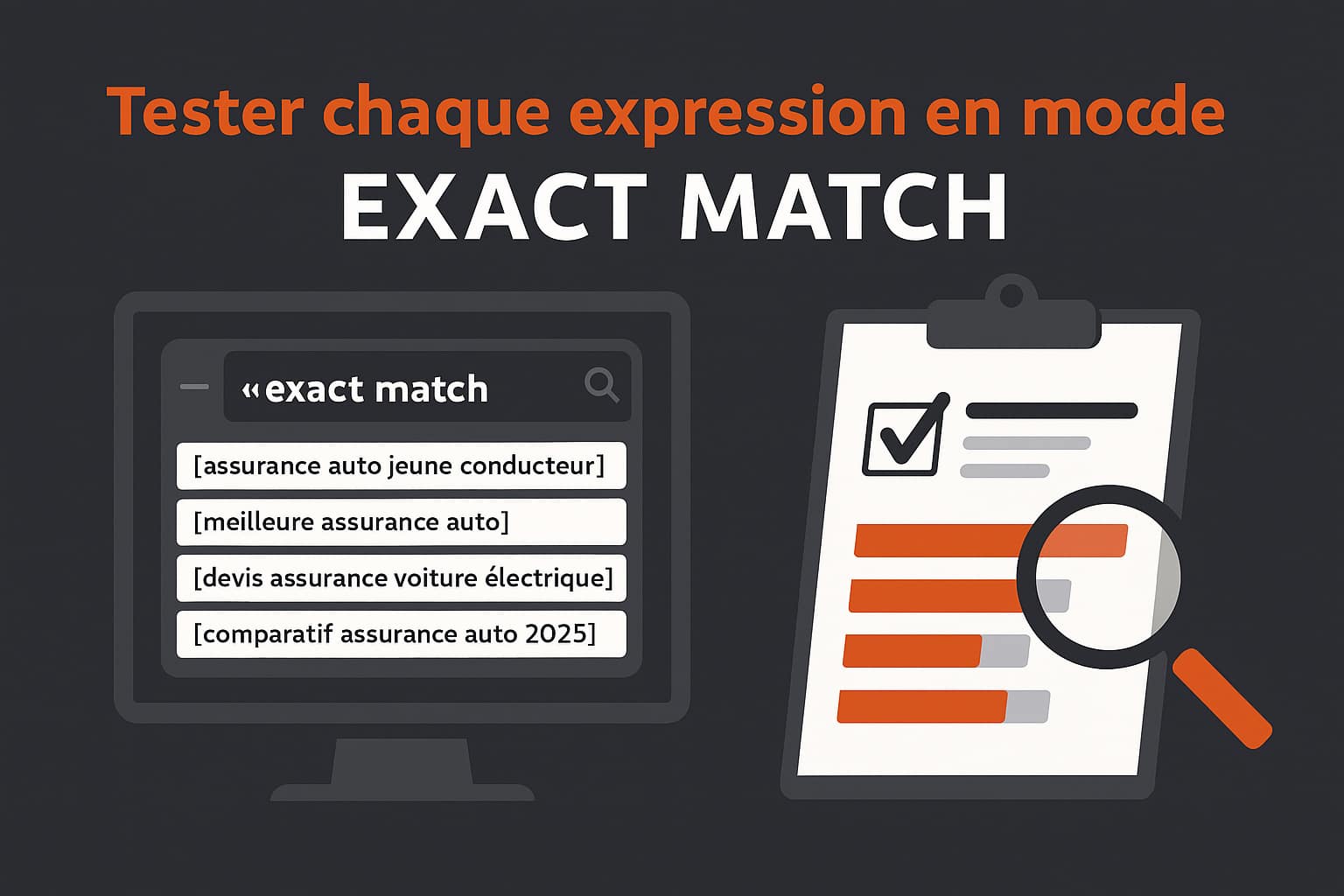 tester expression en mode exact match