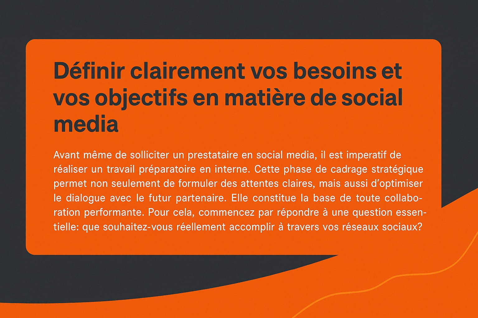 definir besoins et objectifs social media