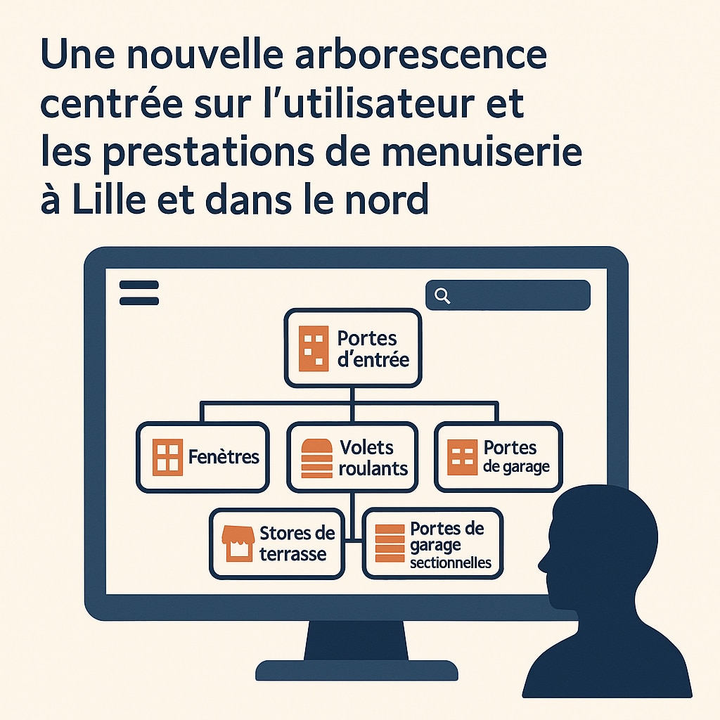 arborescence site de menuiserie Lille nord