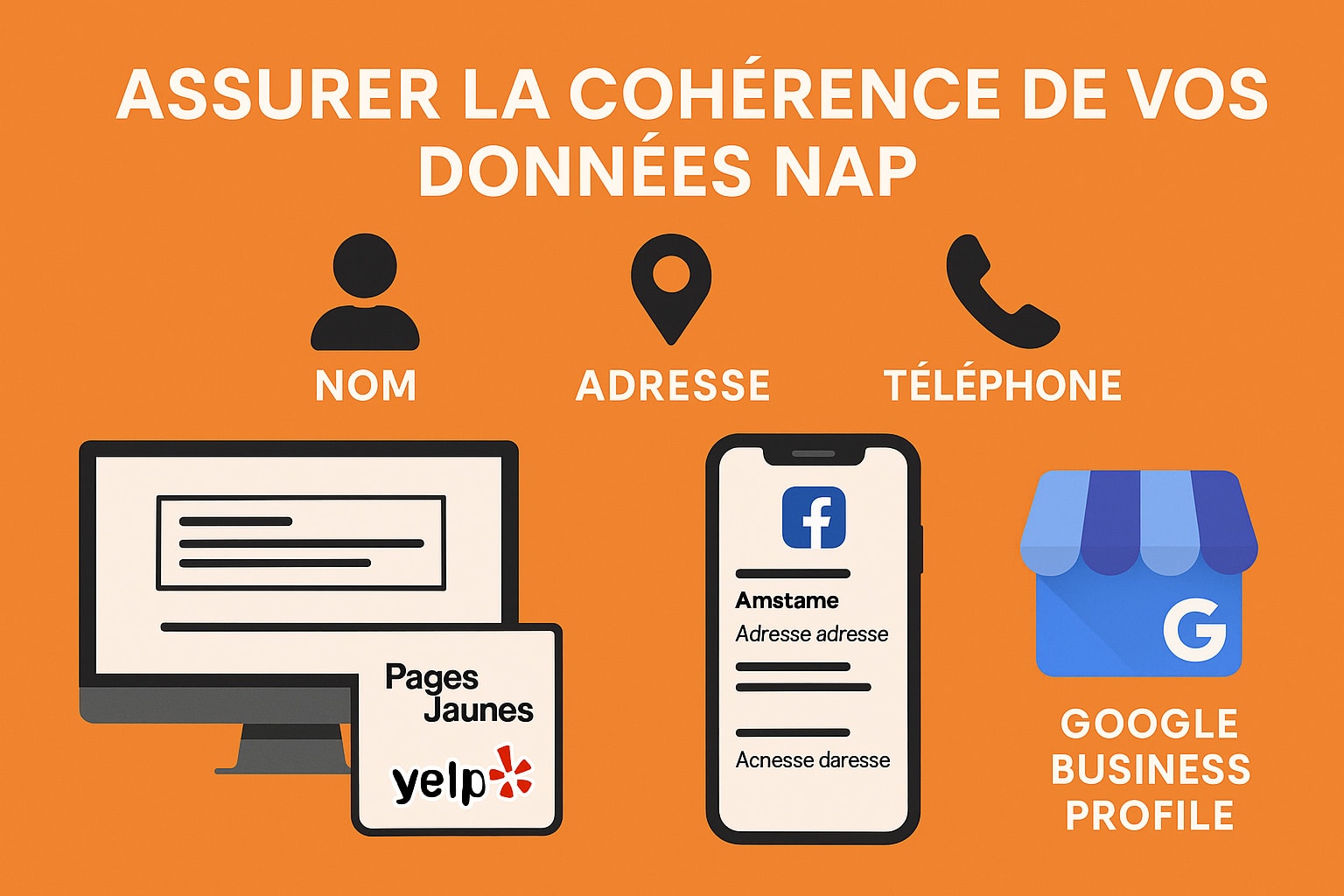 assurer coherence données nap SEO local