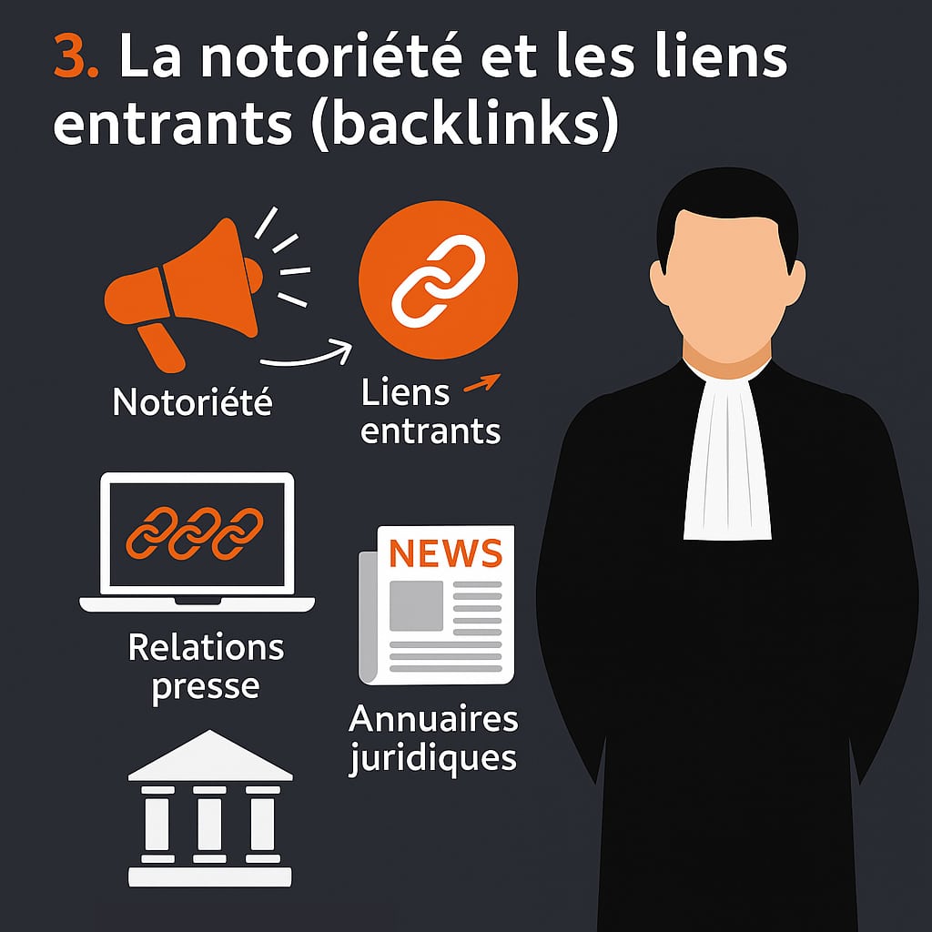 notoriétés liens entrants avocat