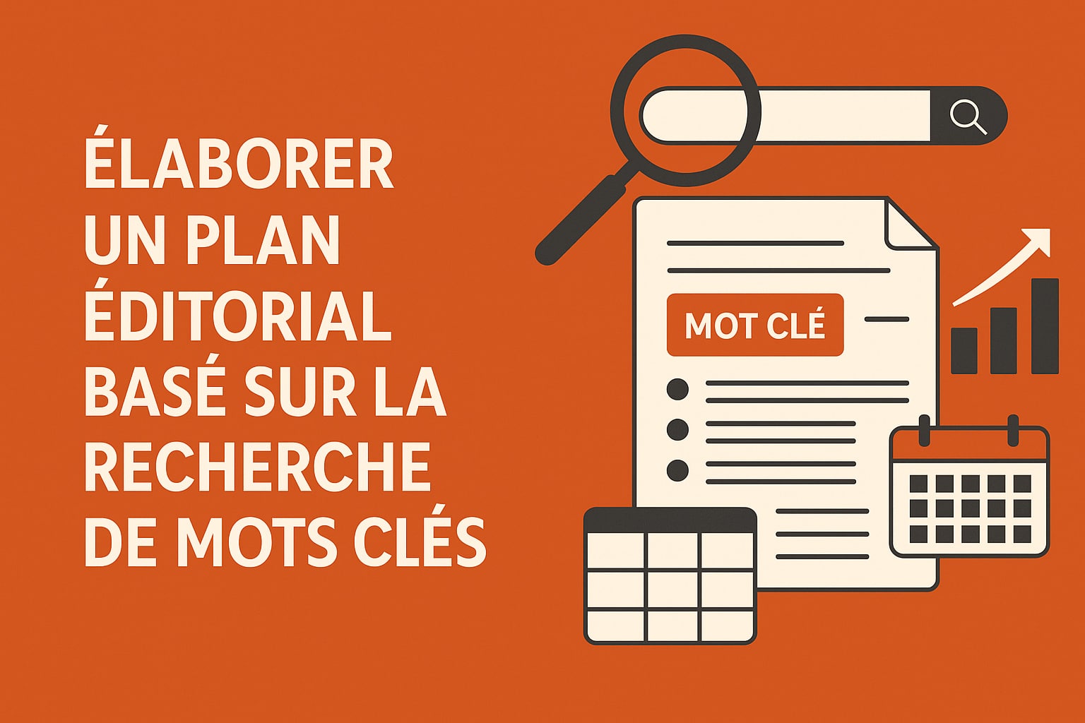 plan editorial recherche mots clés seo