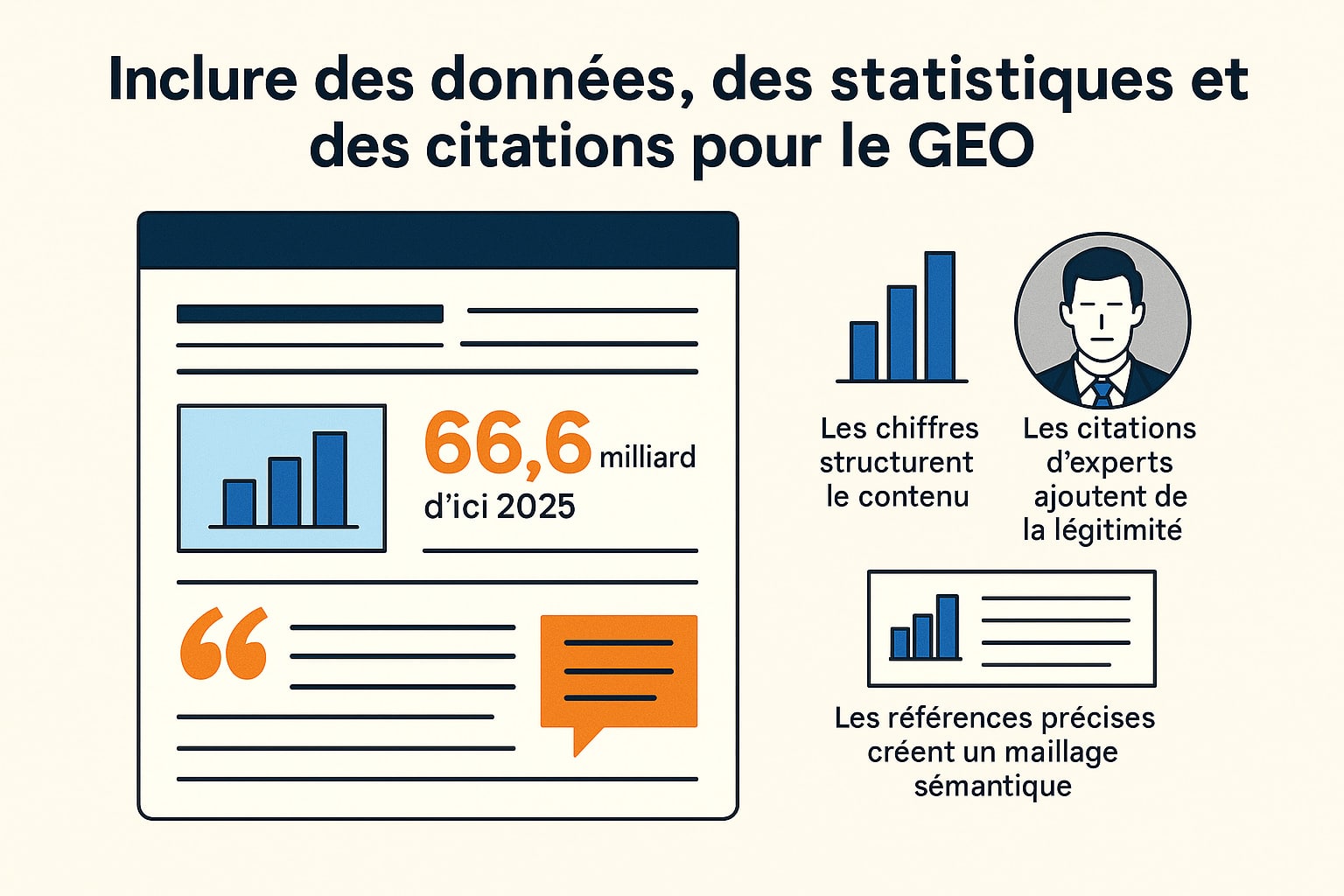 données statistiques et citations GEO