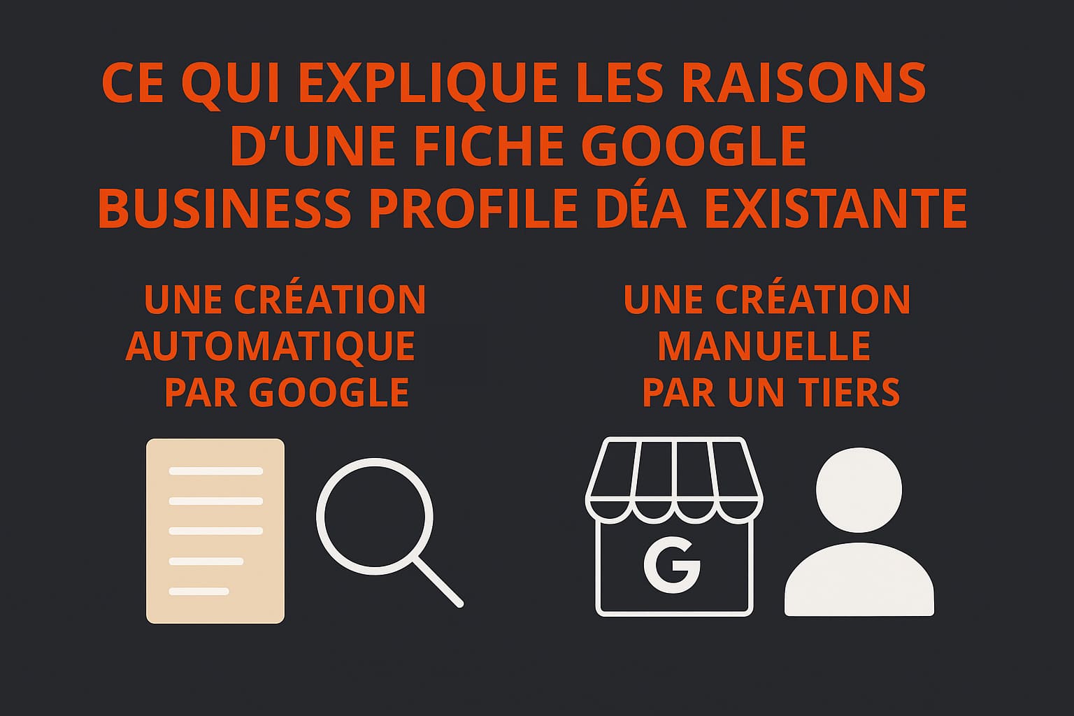 raisons fiche google profile business existante