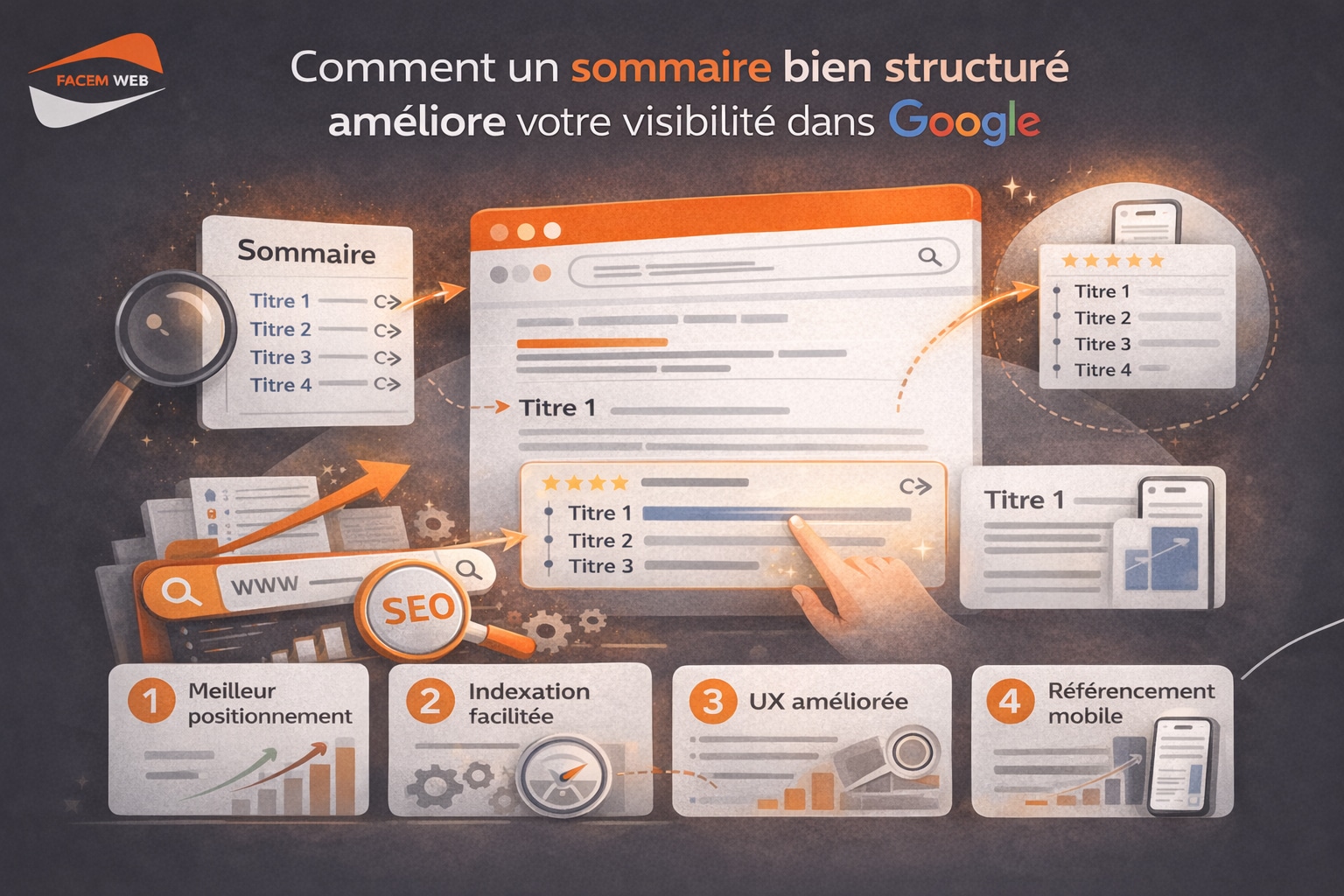 sommaire seo visibilité google