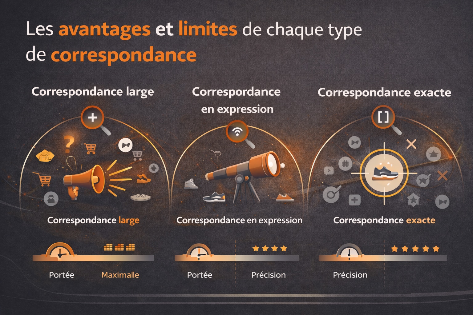 avantages et limites de chaque correspondance