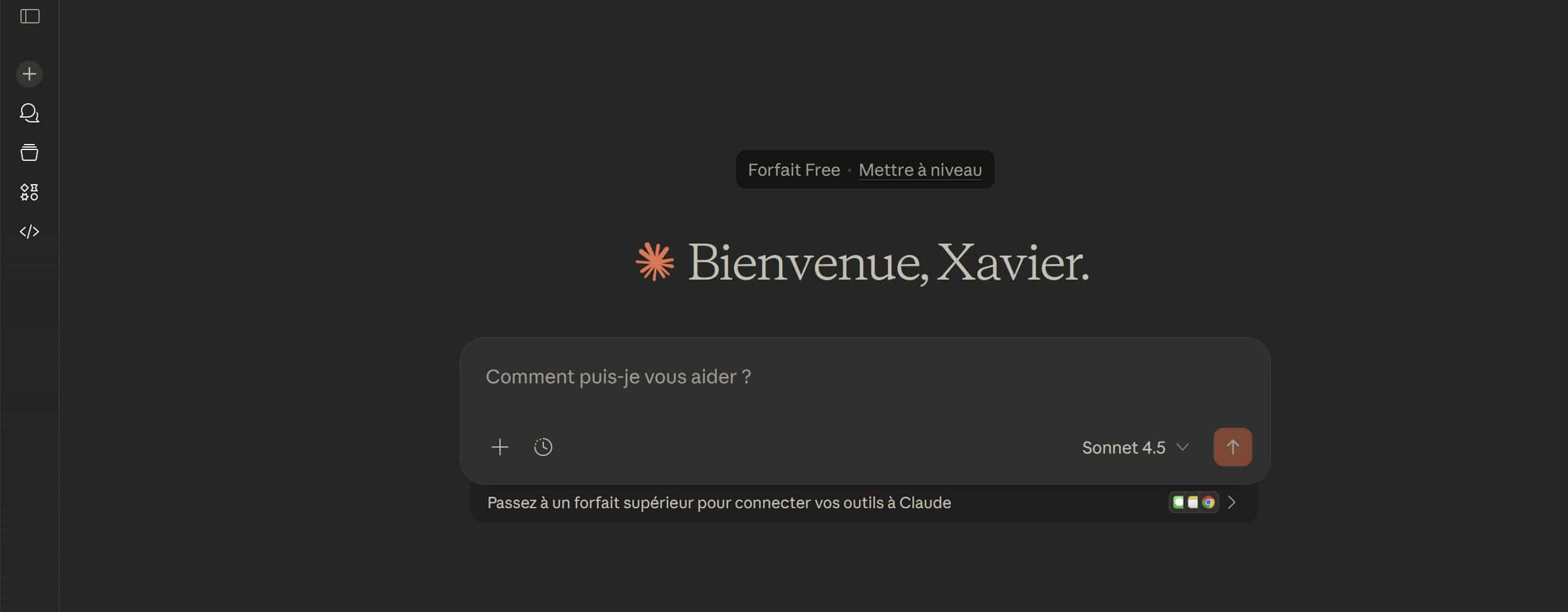 interface simple claude ai