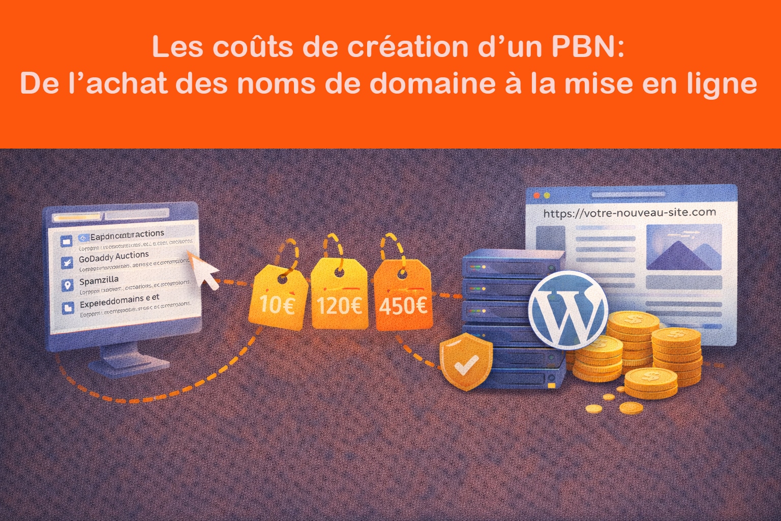 couts achats nom de domaines et mise en ligne PBN