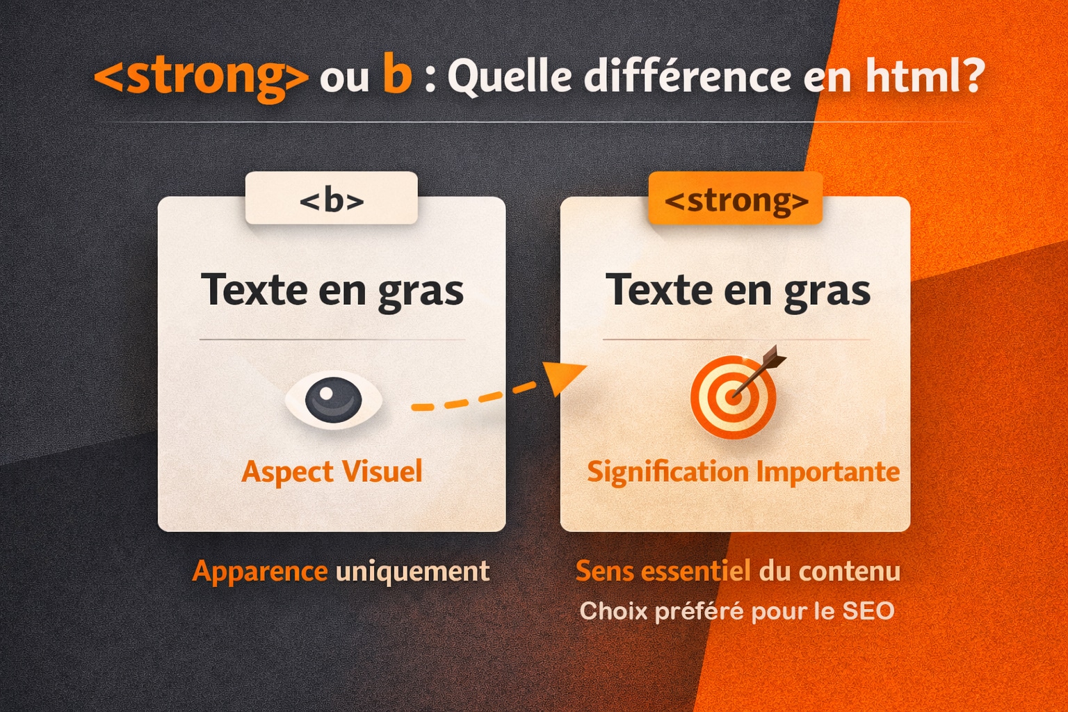 difference balise strong et b