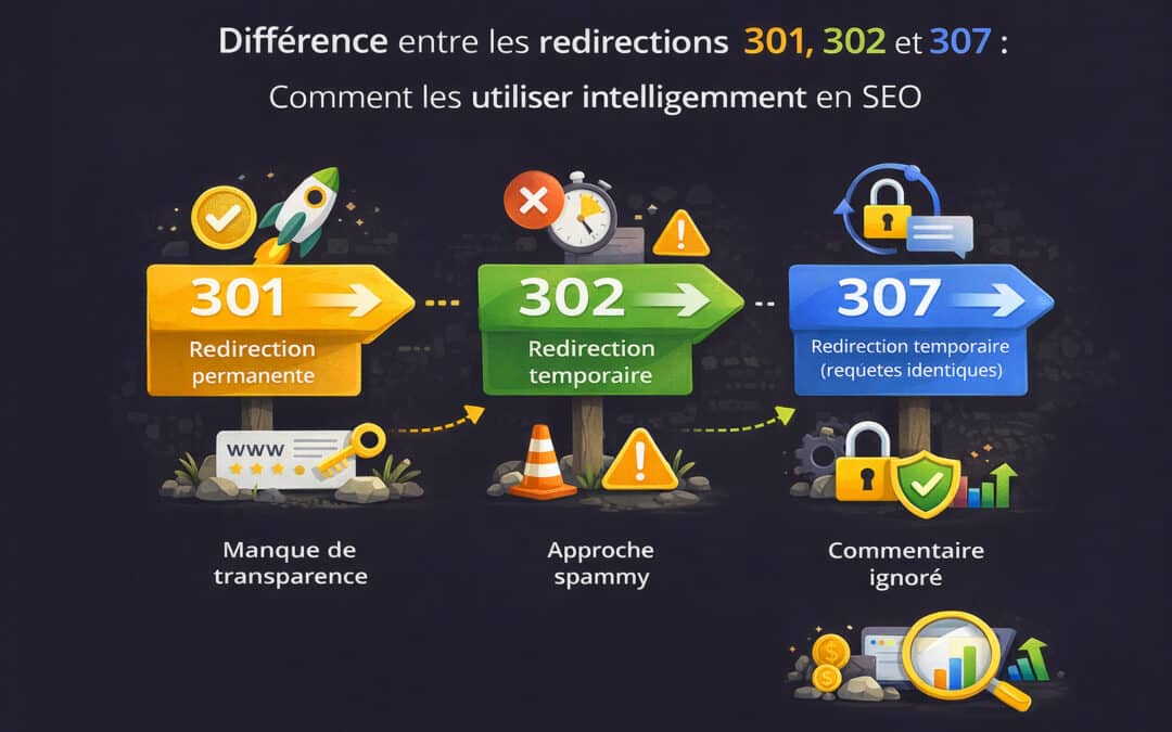 Différence entre les redirections 301, 302 et 307 : Comment les utiliser intelligemment en SEO