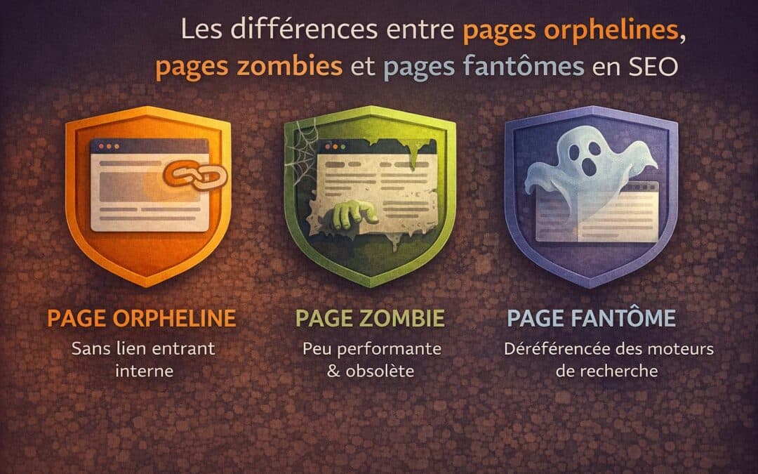 Les différences entre pages orphelines, pages zombies et pages fantômes en SEO