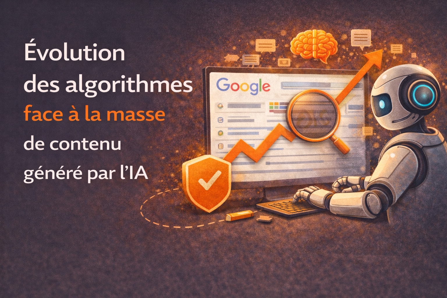evolution des algorithmes fasse à la masse de contenus generes par ia