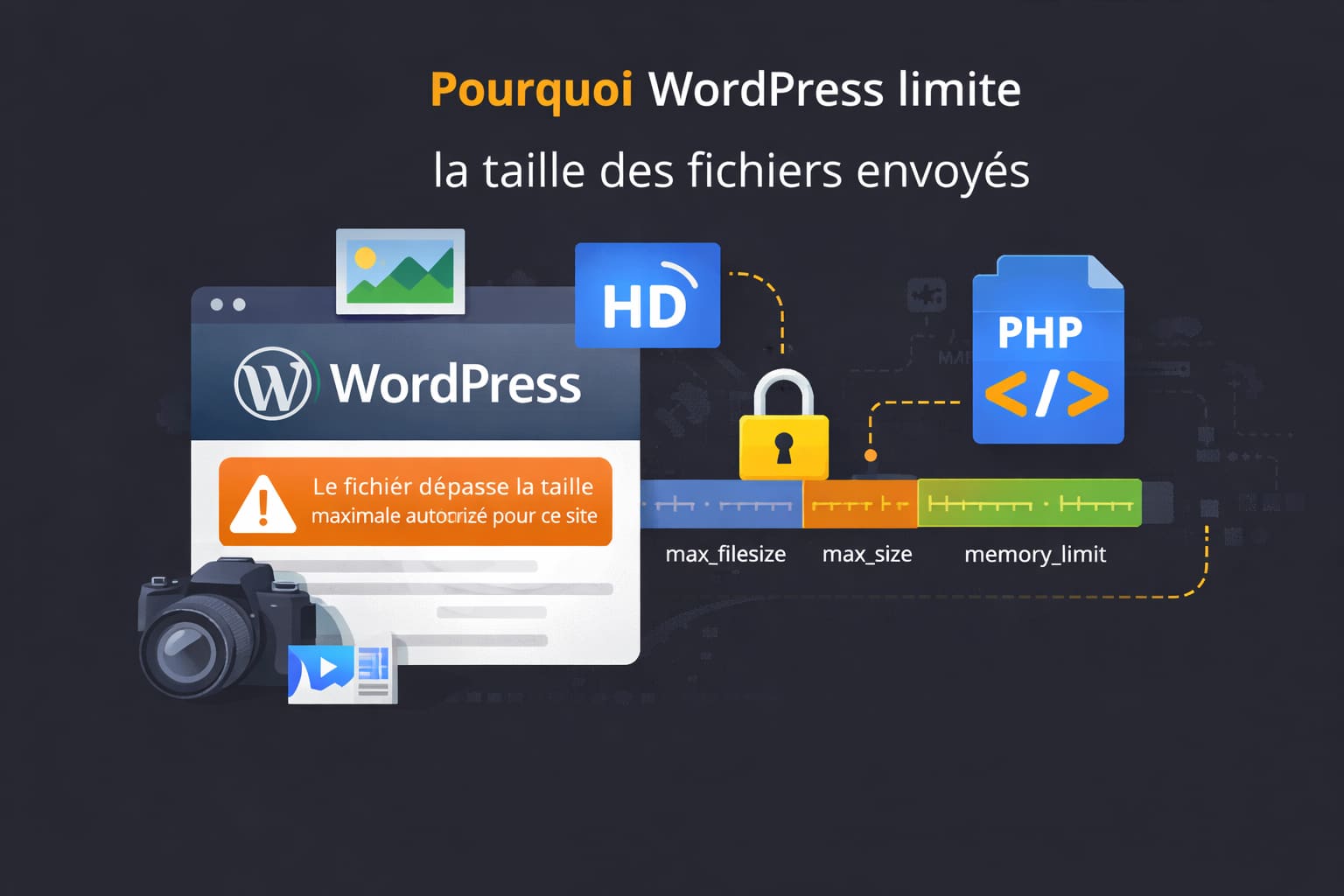 pourquoi WordPress limite la taille des fichiers envoyés