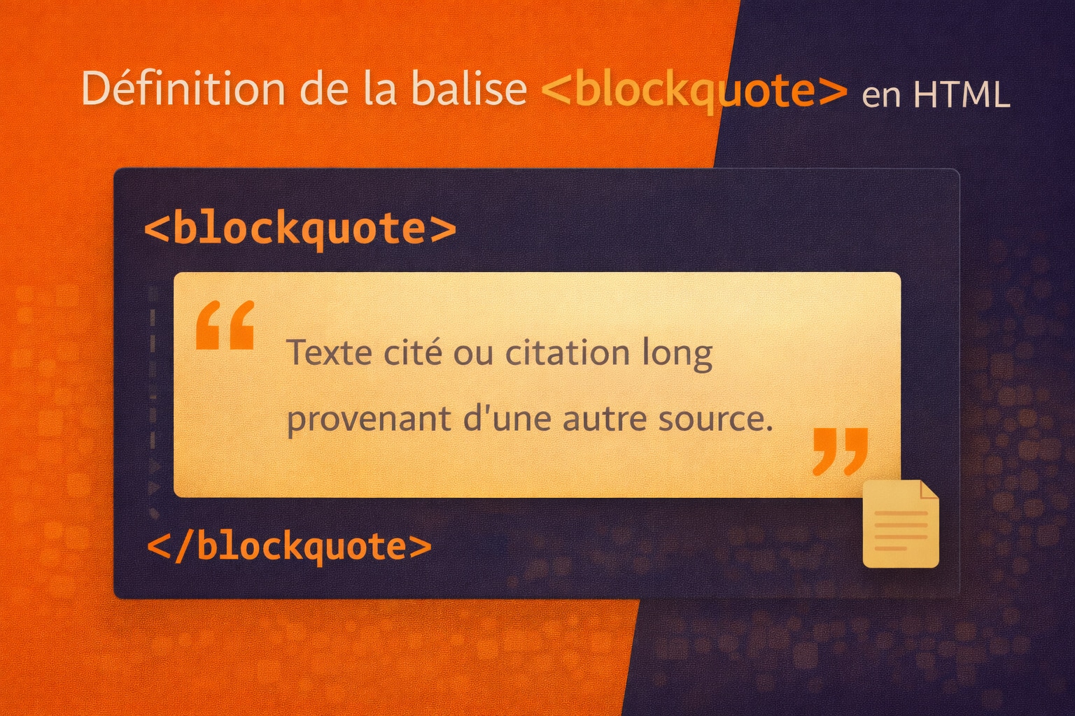 principes balise blockquote