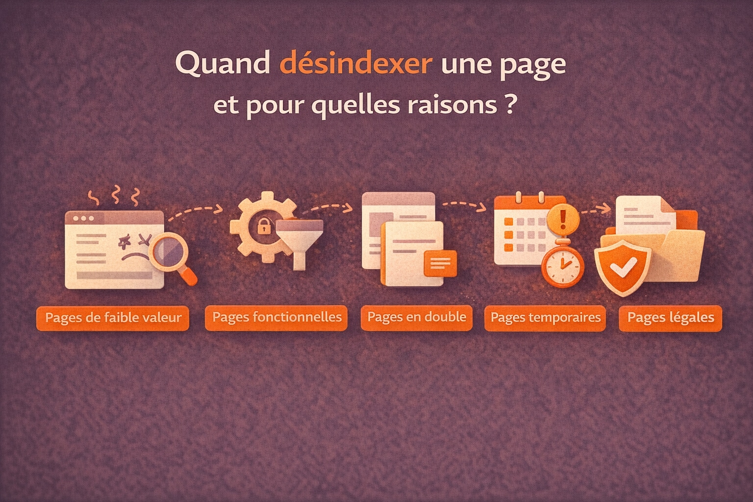 raisons de desindexer une page web