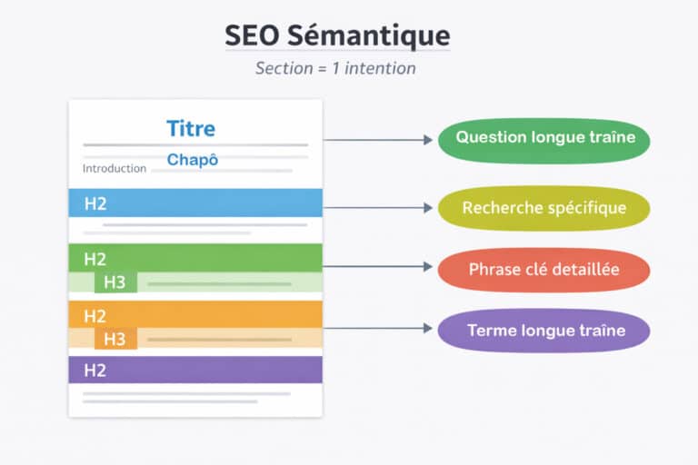 section article longue traine seo semantique